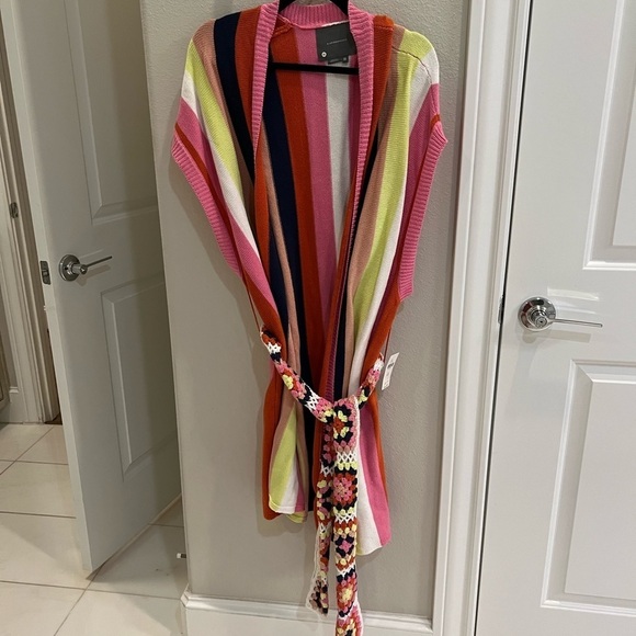 Anthropologie belted striped kimono one size - Picture 4 of 6
